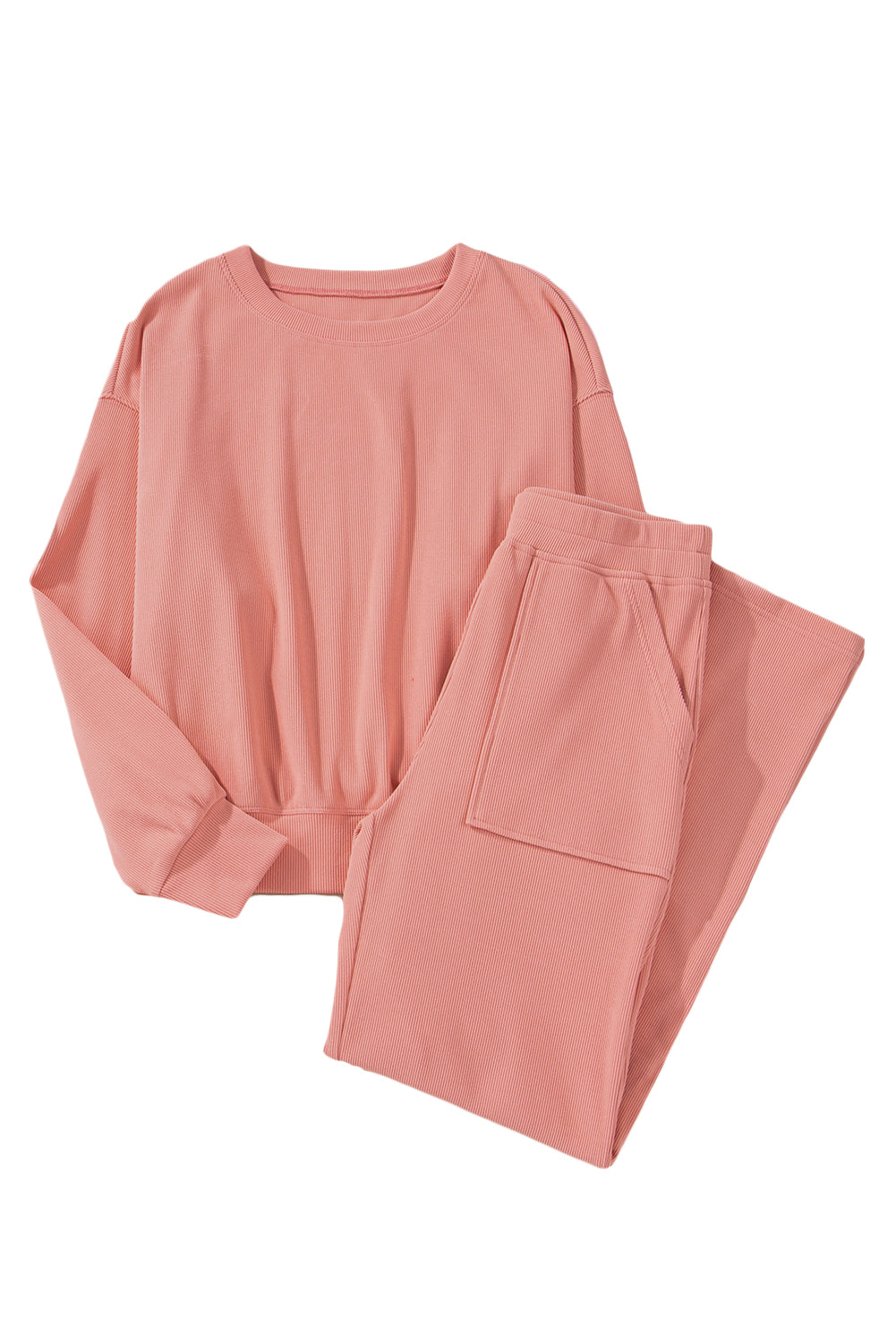 🌸 Luxe Everyday Corduroy Lounge Set – Soft Peach Comfort Meets Effortless Style 🌸