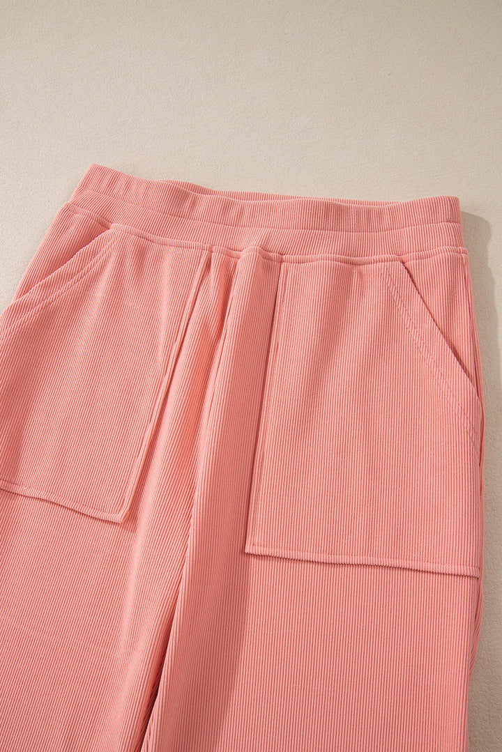 🌸 Luxe Everyday Corduroy Lounge Set – Soft Peach Comfort Meets Effortless Style 🌸