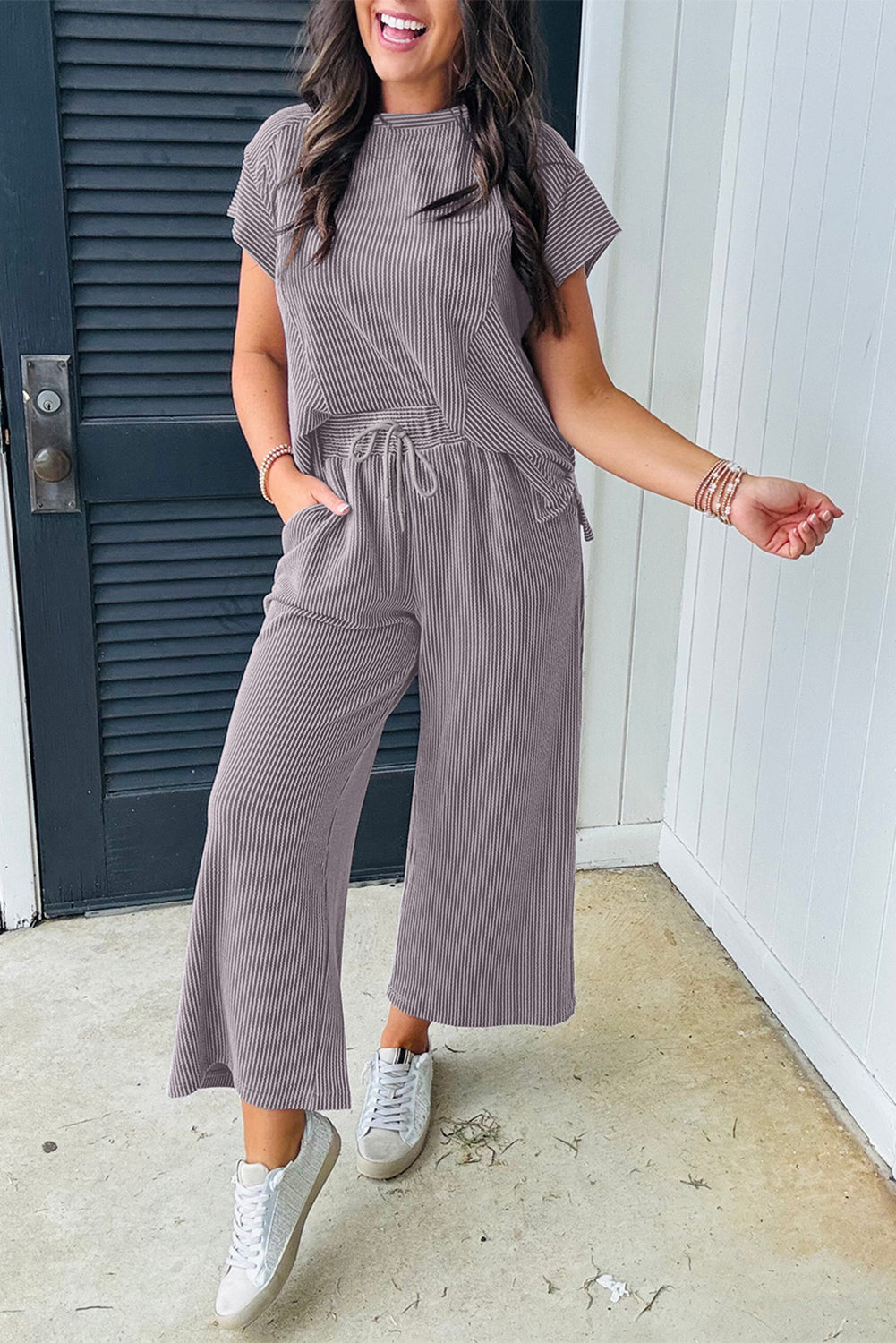 Everyday Cozy Ribbed Set – Asphalt Gray Luxe Edition
