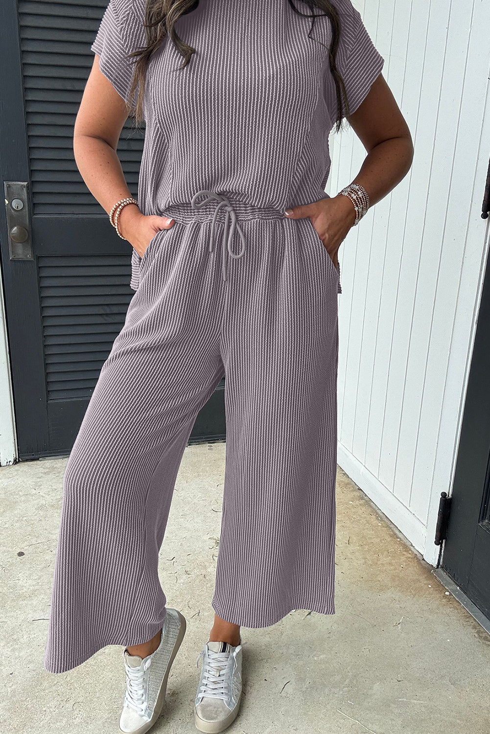 Everyday Cozy Ribbed Set – Asphalt Gray Luxe Edition