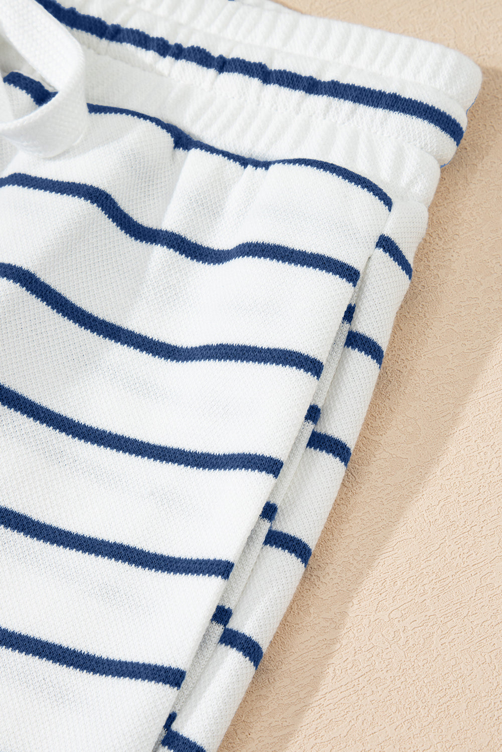 Fall Into Comfort Knit Stripe Set – Sailor Blue & White