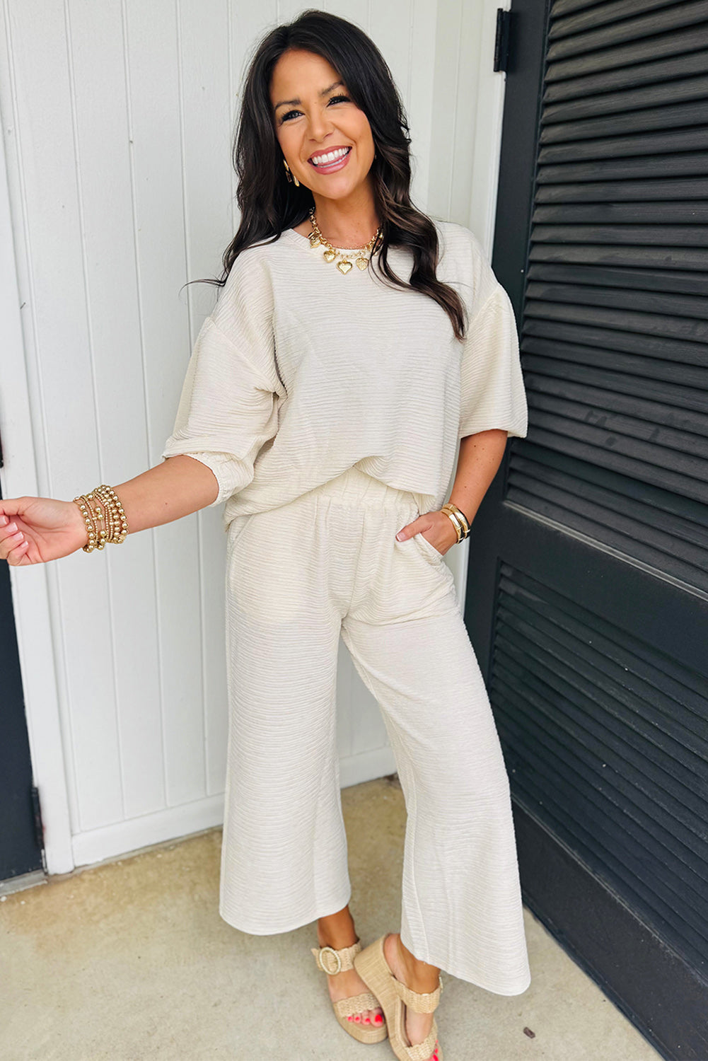 The Luxe Lounge Set – Vanilla Cream