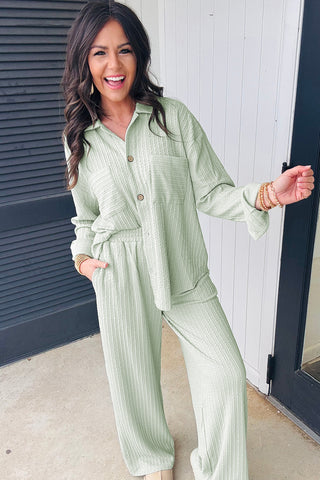 Luke & Estelle “Serene Texture” Sea Foam 2-Piece Set