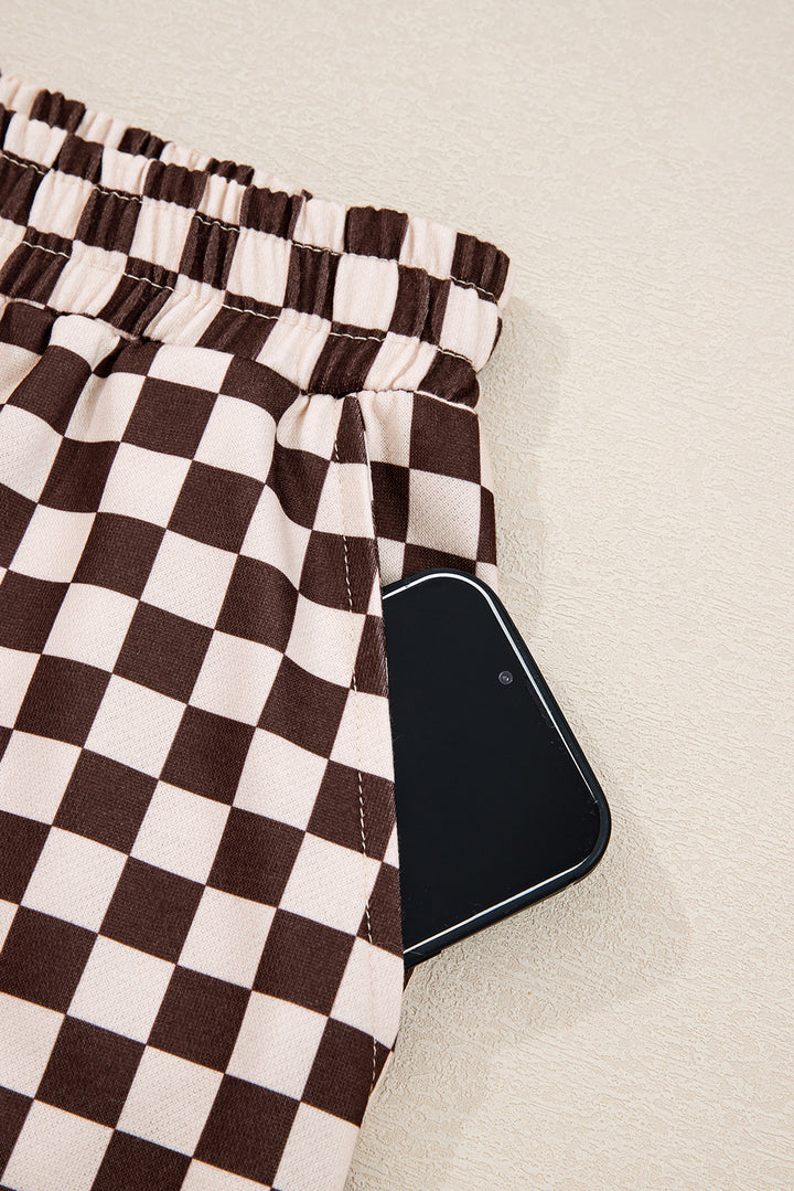 Luke & Estelle “Game Changer” Chocolate Checkerboard 2-Piece Set