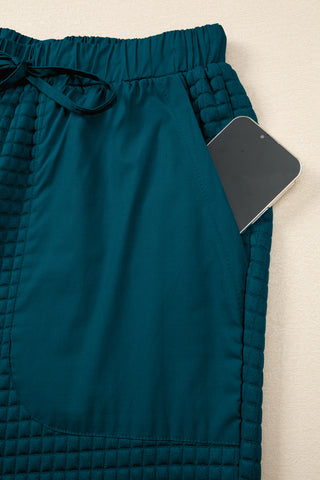 Luke & Estelle "Cozy Confidence" Waffle Knit Buttoned Lounge Set – Teal
