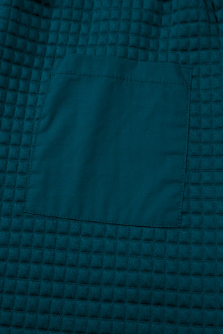 Luke & Estelle "Cozy Confidence" Waffle Knit Buttoned Lounge Set – Teal