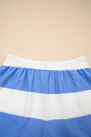 Weekend Stripe Half Zip Set – Relaxed Shorts Set