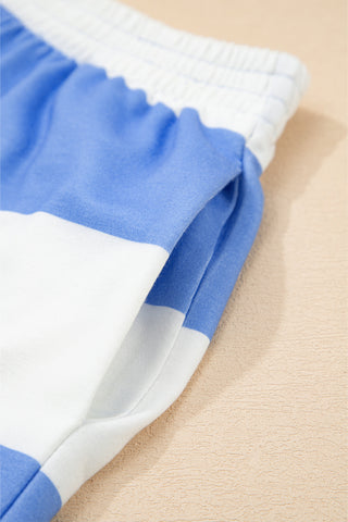 Weekend Stripe Half Zip Set – Relaxed Shorts Set