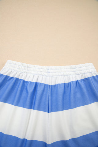 Weekend Stripe Half Zip Set – Relaxed Shorts Set