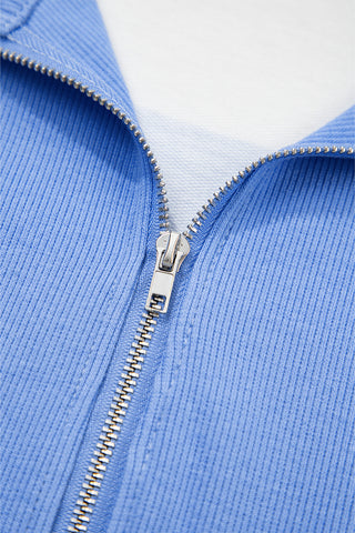 Weekend Stripe Half Zip Set – Relaxed Shorts Set