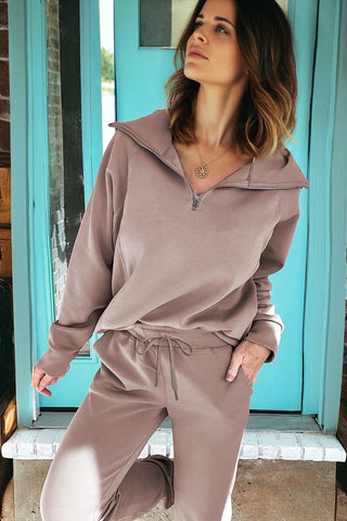 🌸 Luke & Estelle “Dusty Rose Half-Zip Lounge Set” – Exclusive to BHB Boutique 🌸