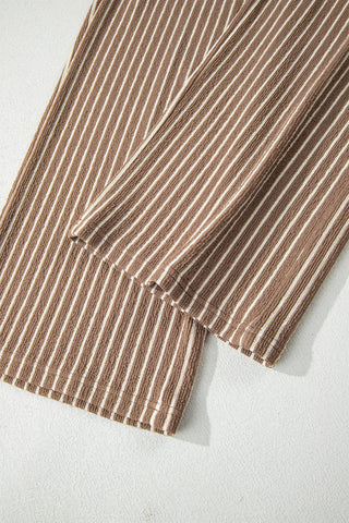 Everyday Stripe Lounge Set – Drawstring Cropped Pant Set