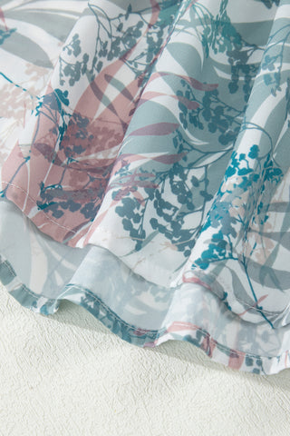Floral patterned fabric on a textured surface