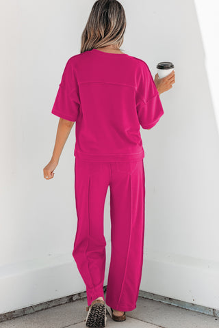Pink Palms Lounge Set by Luke & Estelle