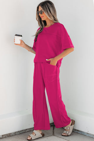 Pink Palms Lounge Set by Luke & Estelle