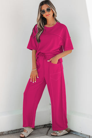 Pink Palms Lounge Set by Luke & Estelle
