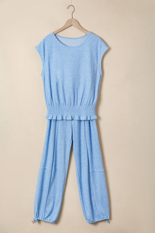 Beau Blue Soft Knit Two Piece Set by Luke & Estelle