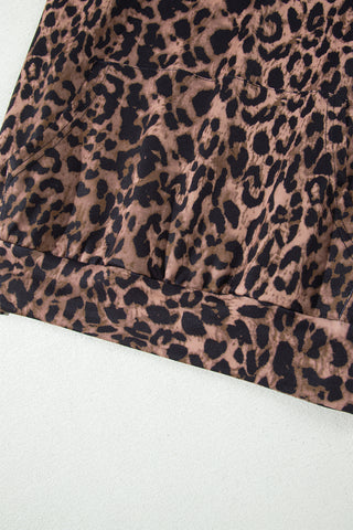 Wild Side Leopard & Pink Stripe Two-Piece Lounge Set