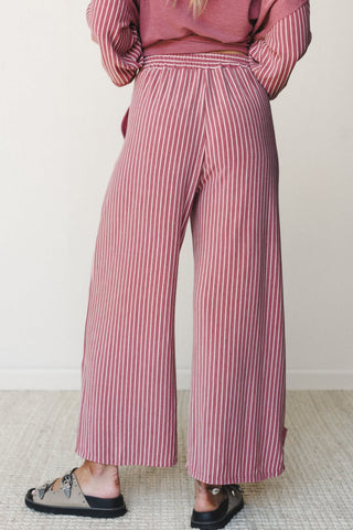 Porch Swing Raw Seam Patchwork Two-Piece Lounge Set