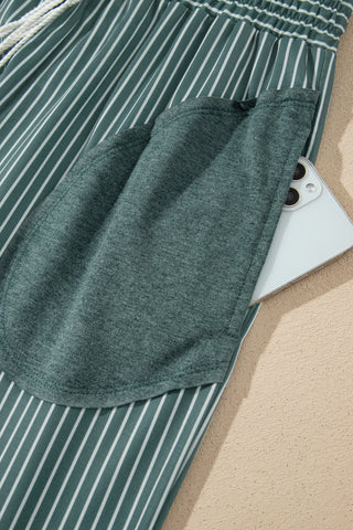 Porch Swing Raw Seam Patchwork Two-Piece Lounge Set