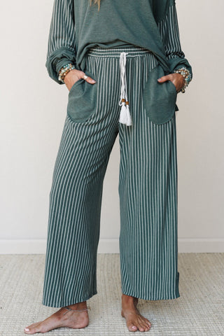Porch Swing Raw Seam Patchwork Two-Piece Lounge Set