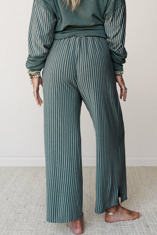 Porch Swing Raw Seam Patchwork Two-Piece Lounge Set