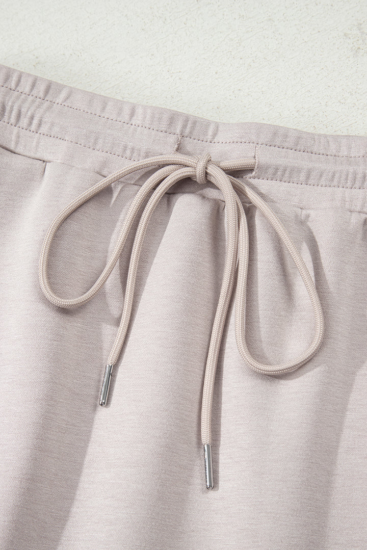 Luke & Estelle “Mushroom Luxe Lounge” 2-Piece Skort Set