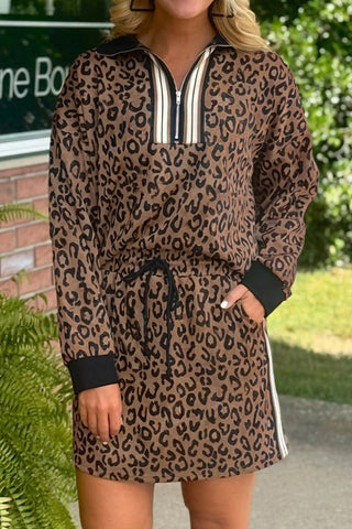 Luke & Estelle Wild Side Quarter-Zip Skirt Set