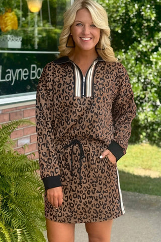 Luke & Estelle Wild Side Quarter-Zip Skirt Set