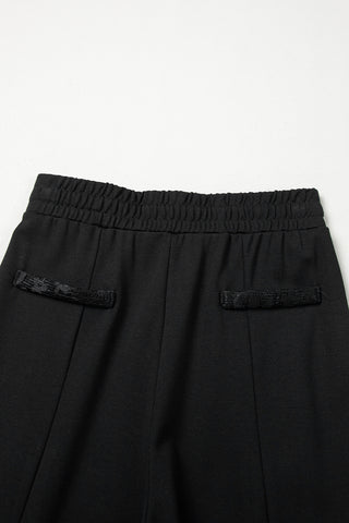 Black Boho Lace Palazzo Pants