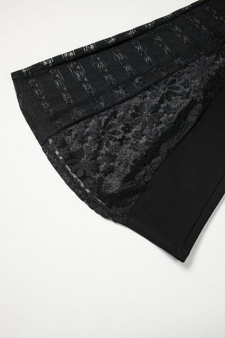 Black Boho Lace Palazzo Pants