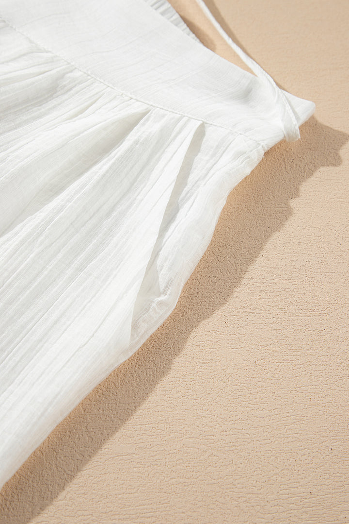 Breeze Away Wide-Leg Gauze Pants – Cloud White