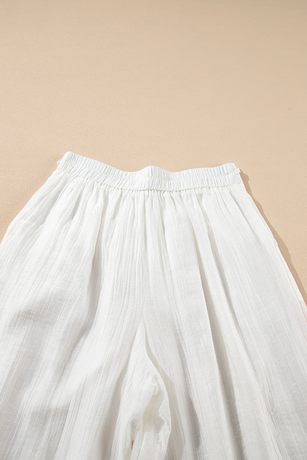 Breeze Away Wide-Leg Gauze Pants – Cloud White