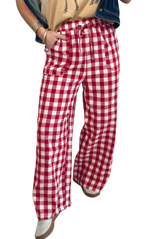 Luke & Estelle Barn Dance Gingham Tie Waist Pants