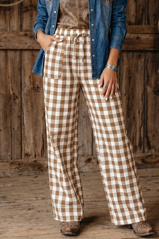 Luke & Estelle Barn Dance Gingham Tie Waist Pants
