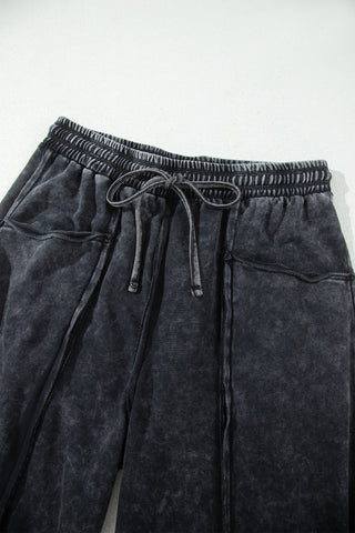 Luke & Estelle Midnight Mineral-Wash Barrel Pants