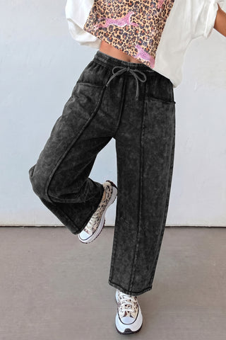 Luke & Estelle Midnight Mineral-Wash Barrel Pants
