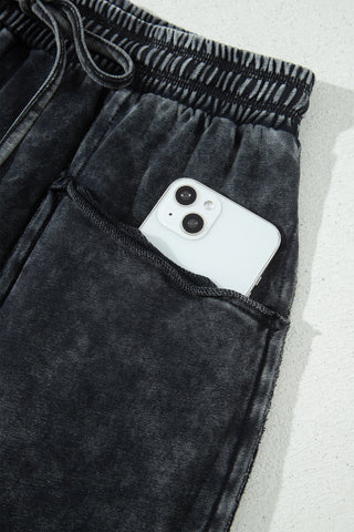 Luke & Estelle Midnight Mineral-Wash Barrel Pants