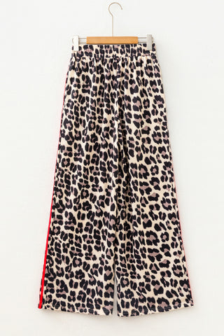 Luke & Estelle Redline Leopard Wide-Leg Pants