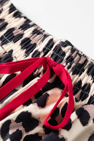 Luke & Estelle Redline Leopard Wide-Leg Pants