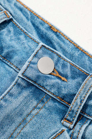 Luke & Estelle Bow Down Denim Mini Skirt