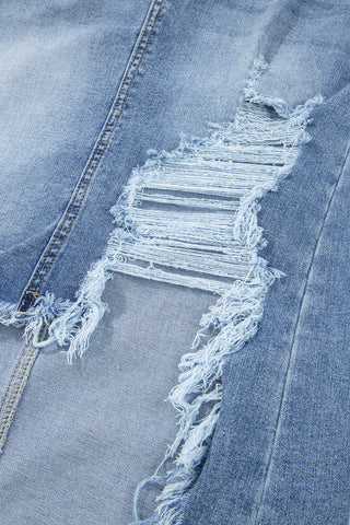 Luke & Estelle “Wild At Heart” Distressed Midi Denim Skirt – BHB Boutique Exclusive