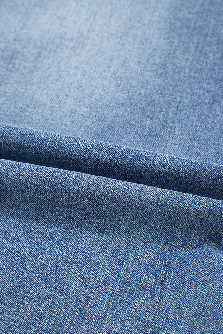 Luke & Estelle “Wild At Heart” Distressed Midi Denim Skirt – BHB Boutique Exclusive