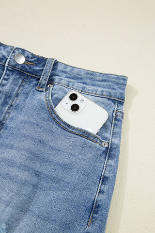 Luke & Estelle “Wild At Heart” Distressed Midi Denim Skirt – BHB Boutique Exclusive