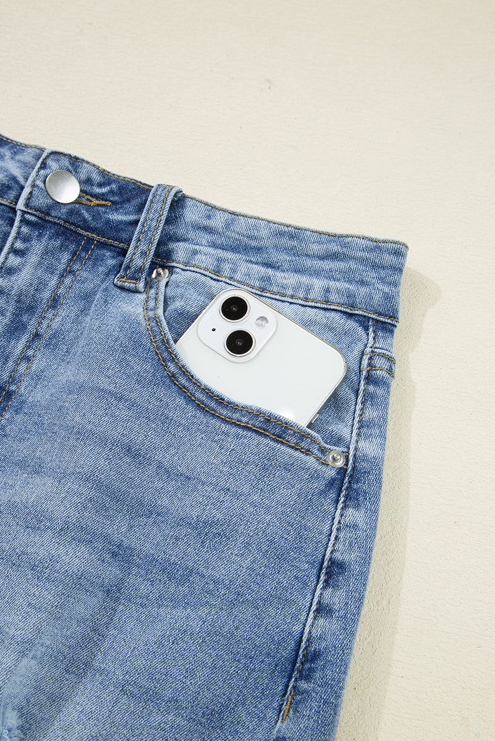 Luke & Estelle “Wild At Heart” Distressed Midi Denim Skirt – BHB Boutique Exclusive