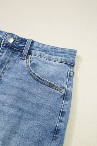 Luke & Estelle “Wild At Heart” Distressed Midi Denim Skirt – BHB Boutique Exclusive