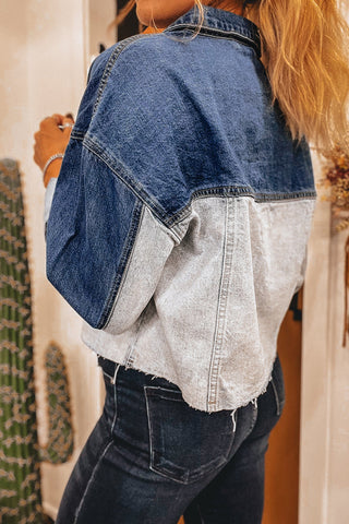 Wild Heart Two-Tone Denim Button Up