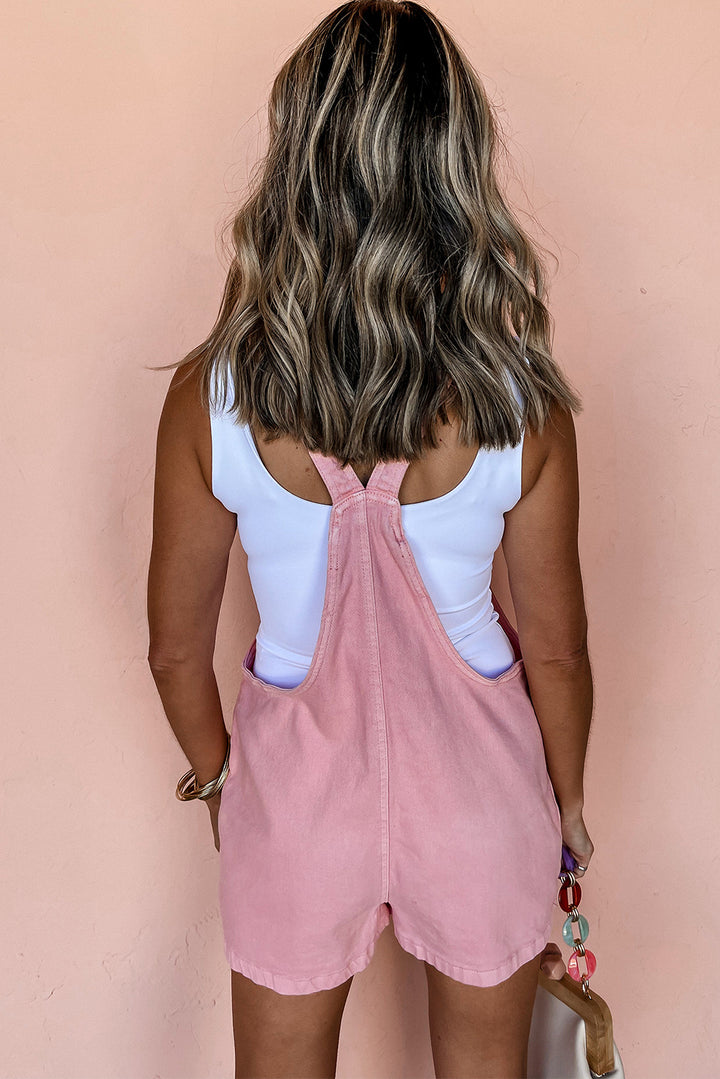 Pink Lemonade Denim Shortall Romper