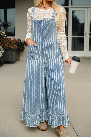 Willow Creek Ruffle Hem Overalls by Luke & Estelle
