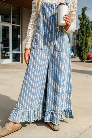 Willow Creek Ruffle Hem Overalls by Luke & Estelle